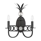 Savoy House 9-1207-2-188 Hearst 2-Luminaires 60W Noir Incandescente/LED Applique murale d'intérieur