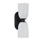 Savoy House 9-1245-2-BK Baldwin 2-Luminaires 60W Noir Incandescente/LED Applique murale d'intérieur