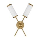 Savoy House 9-3199-2-322 Denison 2-Luminaires 60W Laiton Incandescente/LED Applique murale d'intérieur