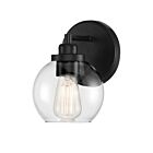 Luminaire de vanité Savoy House Essentials 9-4050-1-BK Carson 1 Lumière 60W Noir mat