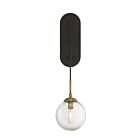 Applique Murale Savoy House Fulton 9-5005-1-79 1 Lumière Bronze Anglais Et Laiton Chaud