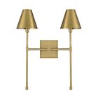 Applique Murale Savoy House Essentials Jefferson 9-5202-2-322 2 Lumières Laiton Chaud