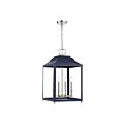 Suspendu Savoy House Meridian M30009Nblpn 4 Lumières 240W Bleu Marine Avec Nickel Poli