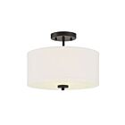 Plafonnier Semi Encastré Savoy House Meridian M60008Mbk 2 Lumières 120W Noir Mat