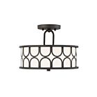 Plafonnier Semi Encastré Savoy House Meridian M60015Orb 2 Lumières 120W Bronze Frotté À L'Huile