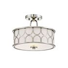 Plafonnier Semi Encastré Savoy House Meridian M60015Pn 2 Lumières 120W Nickel Poli