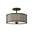 Plafonnier Semi Encastré Savoy House Meridian M60016Orb 2 Lumières 120W Bronze Frotté À L'Huile