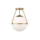 Plafonnier Semi Encastré Savoy House Meridian M60054Nb 1 Lumière 60W Laiton Naturel