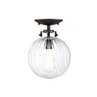 Plafonnier Semi Encastré Savoy House Meridian M60056Orb 1 Lumière 60W Bronze Huilé