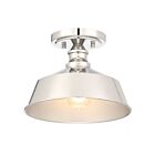 Plafonnier Semi Encastré Savoy House Meridian M60068Pn 1 Lumière 60W Nickel Poli