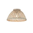 Plafonnier Savoy House Meridian M60073Nr 1 Lumière 60W Noir Mat Et Rotin Naturel