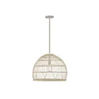 Suspendu Savoy House Meridian M70106Nr 1 Lumière 60W Rotin Naturel Avec Douille Assortie
