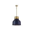 Suspendu Savoy House Meridian M70115Nblnb 1 Lumière 60W Bleu Marine Avec Laiton Naturel