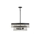 Suspendu Savoy House Meridian M7038Mbk 6 Lumières 360W Noir Mat