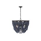 Lustre Savoy House M100101NBLORB 5 Lumières 300W Bleu marine avec bronze frotté à l'huile