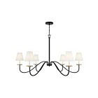 Lustre Savoy House M100106BNB 6 Lumières 360W Noir avec accents en laiton naturel