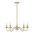 Lustre Savoy House M100120NB 5 Lumières 300W Laiton naturel