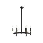 Savoy House M100140MBKNB 6-Lumières 360W Noir mat et laiton naturel Lustre