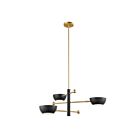 Savoy House M100143MBKNB 3-Lumières 180W Noir mat et laiton naturel Lustre