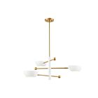 Savoy House M100143WHNB 3-Lumières 180W Blanc et laiton naturel Lustre