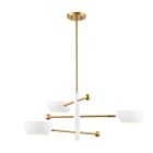 Savoy House M100143WHNB 3-Lumières 180W Blanc et laiton naturel Lustre