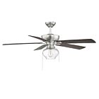 Ventilateur de plafond Savoy House Meridian M2009BN 58.55W 52" Nickel brossé