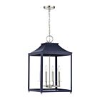 Suspendu Savoy House Meridian M30009Nblpn 4 Lumières 240W Bleu Marine Avec Nickel Poli