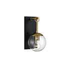 Lanterne murale d'extérieur Savoy House Meridian M50029ORBNB 1-lumière 60W Bronze huilé avec laiton naturel