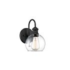 Lanterne murale d'extérieur Savoy House Meridian M50040BK 1-lumière 60W Noir mat