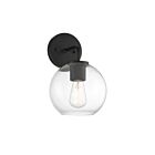 Lanterne murale d'extérieur Savoy House Meridian M50044BK 1-lumière 60W Noir mat