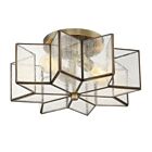 Plafonnier Semi Encastré Savoy House Meridian M60004Nb 2 Lumières 120W Laiton Naturel