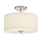 Plafonnier Semi Encastré Savoy House Meridian M60008Bn 2 Lumières 120W Nickel Brossé
