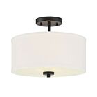 Plafonnier Semi Encastré Savoy House Meridian M60008Mbk 2 Lumières 120W Noir Mat