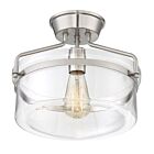 Plafonnier Semi Encastré Savoy House Meridian M60011Bn 1 Lumière 60W Nickel Brossé