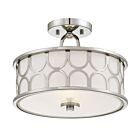 Plafonnier Semi Encastré Savoy House Meridian M60015Pn 2 Lumières 120W Nickel Poli