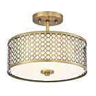 Plafonnier Semi Encastré Savoy House Meridian M60016Nb 2 Lumières 120W Laiton Naturel