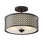 Plafonnier Semi Encastré Savoy House Meridian M60016Orb 2 Lumières 120W Bronze Frotté À L'Huile