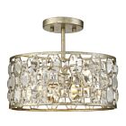 Plafonnier Semi Encastré Savoy House Meridian M60033Sg 2 Lumières 120W Or Argenté