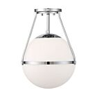 Plafonnier Semi Encastré Savoy House Meridian M60054Ch 1 Lumière 60W Noir Mat
