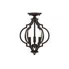 Plafonnier semi encastré ou Suspendu à chaîne Convertible Savoy House Meridian M60055ORB 3-Lumières 180W Bronze huilé