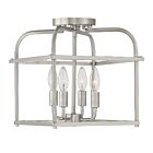 Plafonnier Semi Encastré Savoy House Meridian M60061Bn 4 Lumières 240W Nickel Brossé