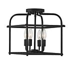 Plafonnier Semi Encastré Savoy House Meridian M60061Mbk 4 Lumières 240W Noir Mat