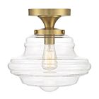 Plafonnier Semi Encastré Savoy House Meridian M60069Nb 1 Lumière 60W Laiton Naturel