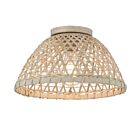 Plafonnier Savoy House Meridian M60073Nr 1 Lumière 60W Noir Mat Et Rotin Naturel