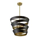 Suspendu Savoy House Meridian M70009-46 4 Lumières 240W Noir Mat Avec Or