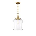 Suspendu Savoy House Meridian M70019Nb 1 Lumière 60W Laiton Naturel