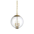 Suspendu Savoy House Meridian M70060Nb 3 Lumières 180W Laiton Naturel