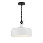 Suspendu Savoy House Meridian M70103Whbk 1 Lumière 60W Blanc Avec Noir