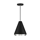 Suspendu Savoy House Meridian M70122Mbkpn 1 Lumière 60W Noir Mat Avec Nickel Poli