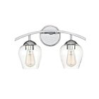 Luminaire de vanité Savoy House Meridian M80031CH  2 Lumières 120W Noir mat et laiton naturel